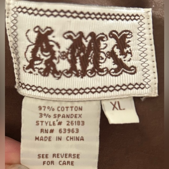 AMI Cotton Blend Brown Jacket Size XL - Picture 6 of 6